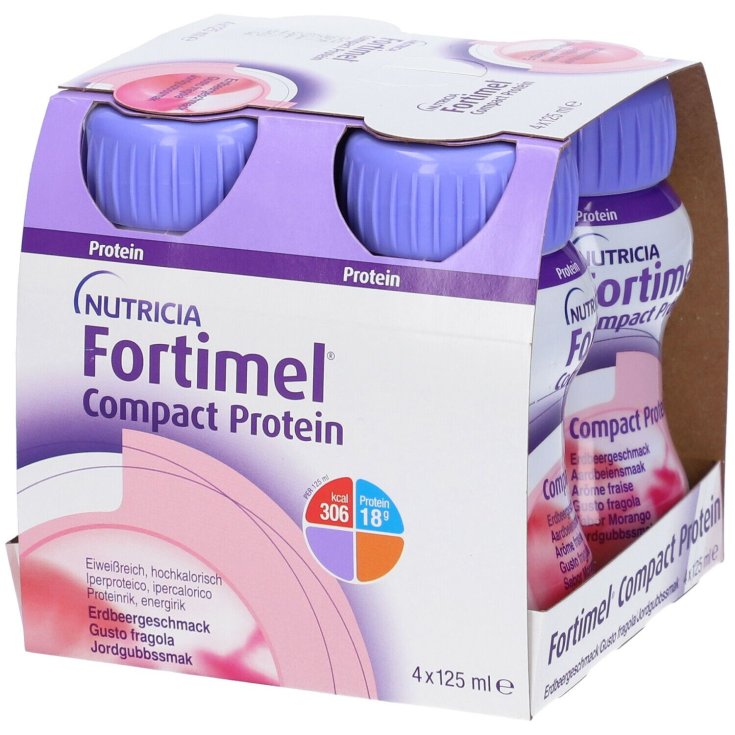 Fortimel Compact Protein Fragola Nutricia 4x125ml