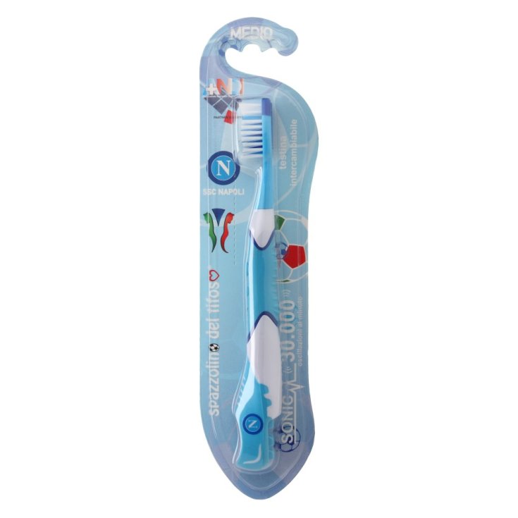 Spazzolino Del Tifoso Kid B2 Bianco/Azzurro Kris 1 Pezzo