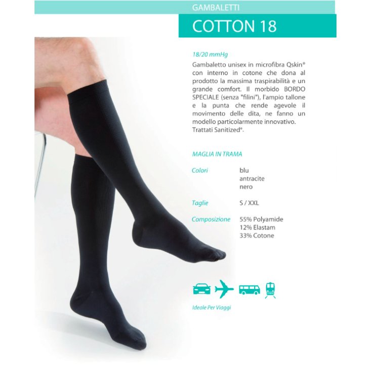 Gambaletto Cotton 18 Antracite Tg.XL Kàmila