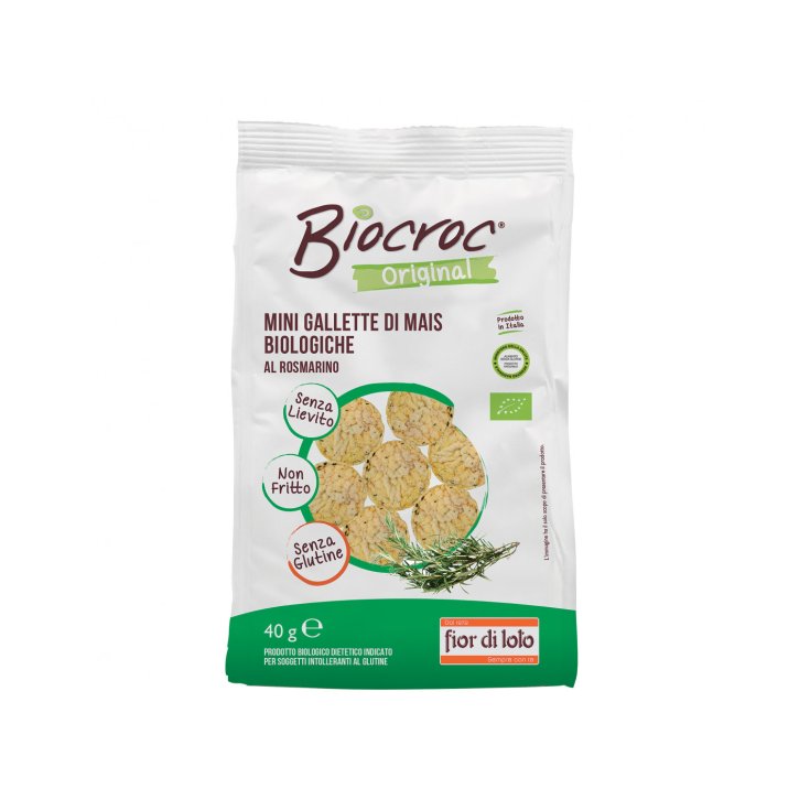 Biocroc Mini Gallette di Mais Al Rosmarino Fior Di Loto 40g