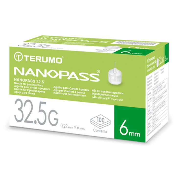Ago Nanopass® G32,5 6mm TERUMO® 100 Pezzi
