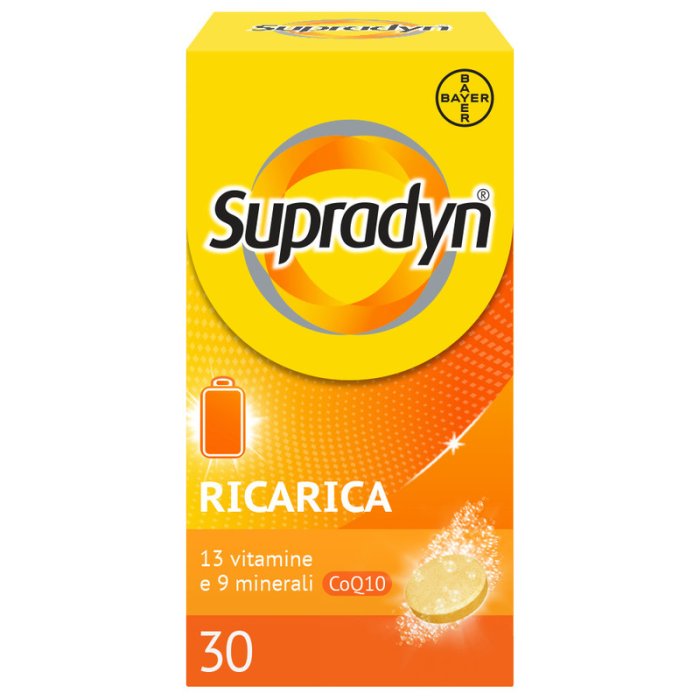 Supradyn Ricarica Integratore Multivitaminico e Minerali 30 Cpr Eff