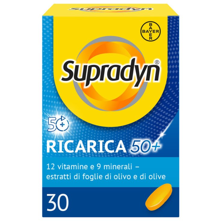 Supradyn Ricarica50+ Integratore Vitamine Selenio Coenzima Q10 30 Cpr
