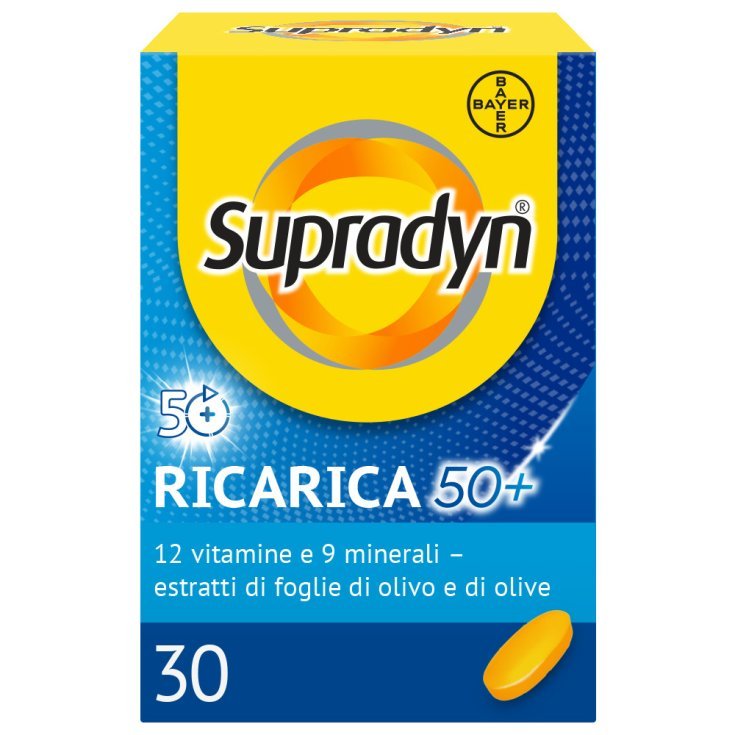 Supradyn Ricarica50+ Integratore Vitamine Selenio Coenzima Q10 30 Compresse