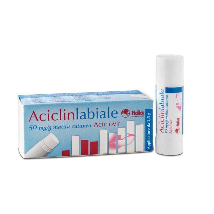 Aciclin Labiale Aciclovir 5% Matita Cutanea Fidia 2,5g