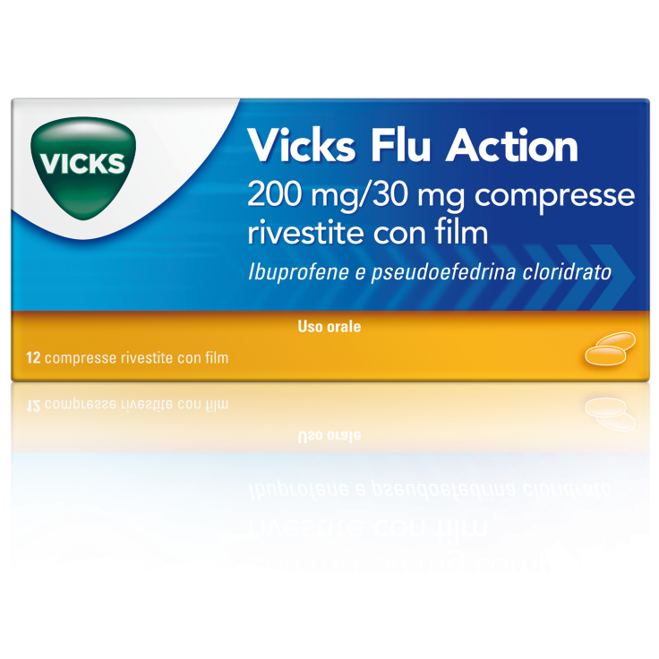 Vicks Flu Action 200+30mg 12 Compresse