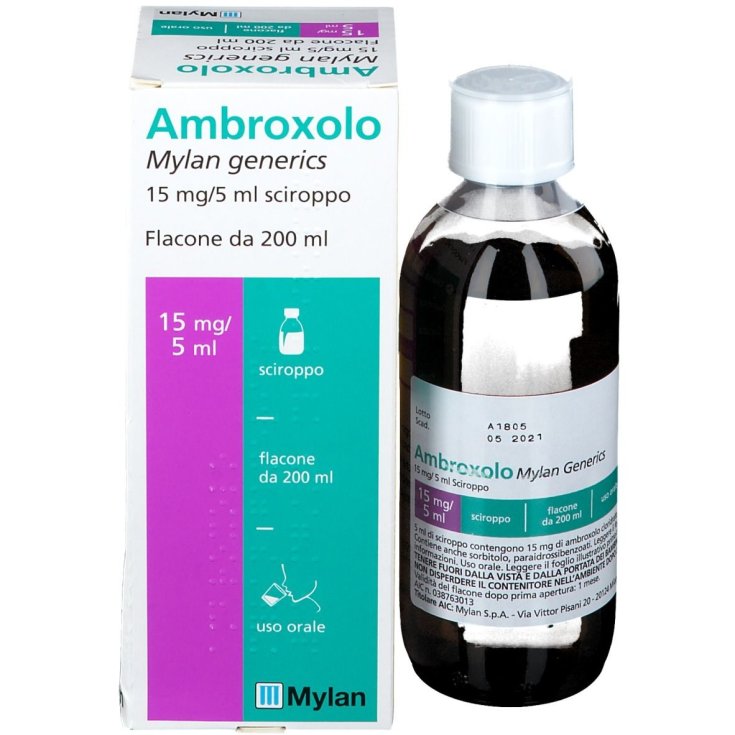 Ambroxolo Mylan 15mg/5ml  Sciroppo 200ml 