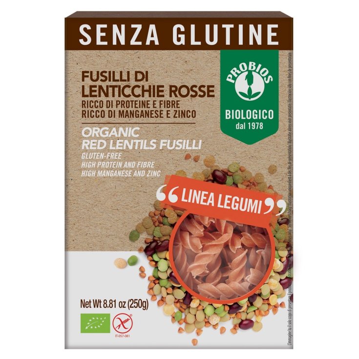 Fusilli Di Lenticchie Rosse Probios 250g