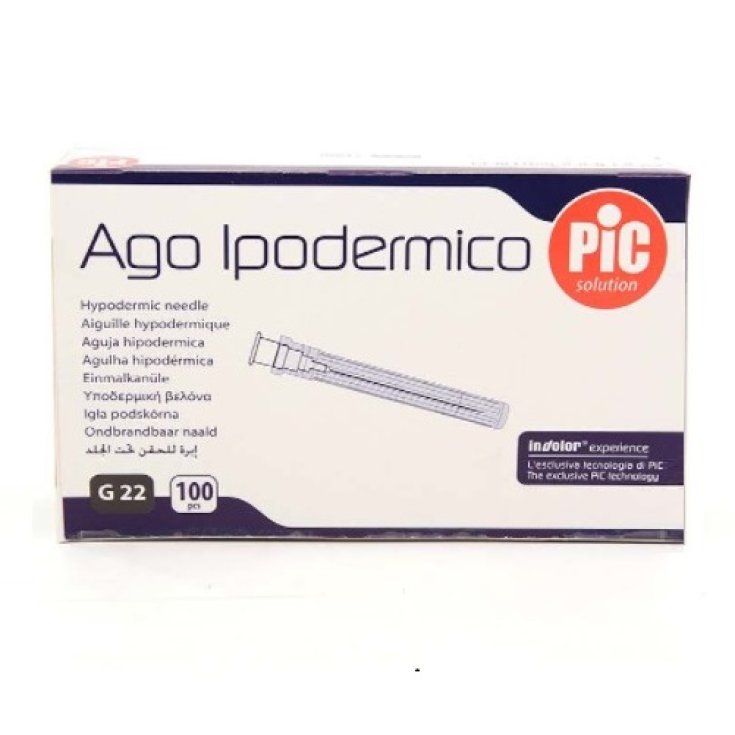 Ago Ipodermico G22 x 40mm Luer Lock PIC 100 Pezzi