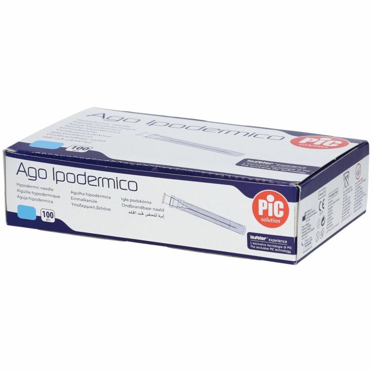 Ago Ipodermico G22 40mm LL Pic Solution 100 Pezzi