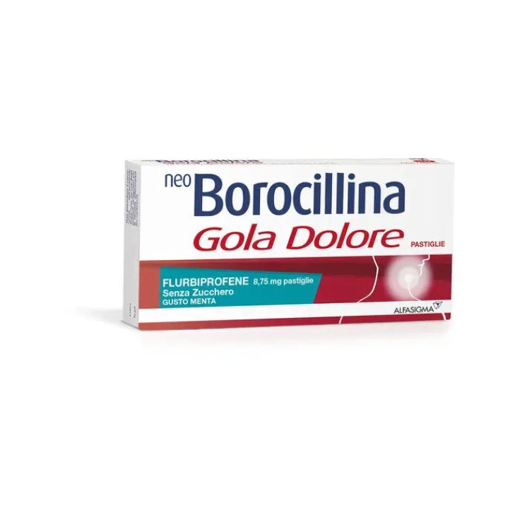 NeoBorocillina Gola Dolore Alfasigma 32 Pastiglie Menta Senza Zucchero