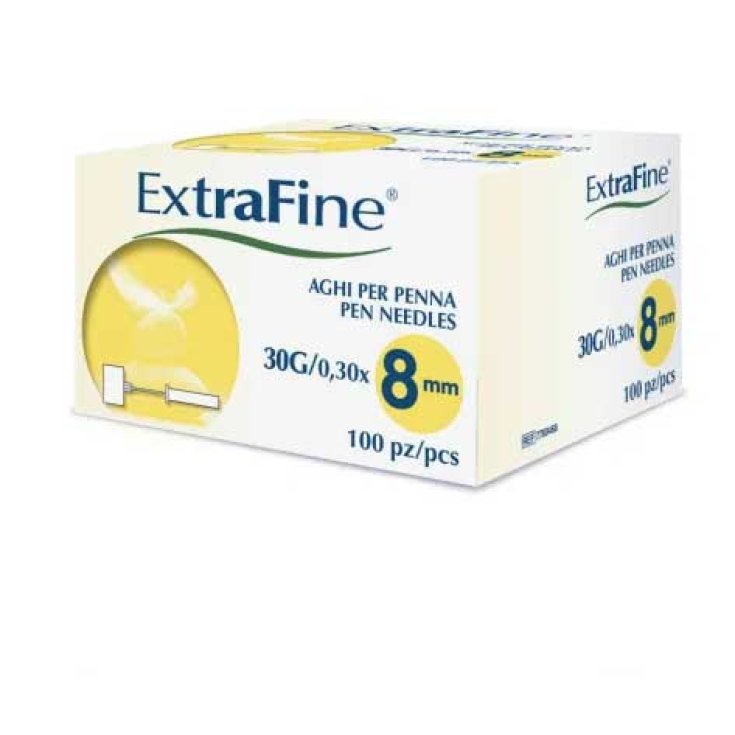 Extrafine® Aghi Penna 30G x 8mm 100 Pezzi