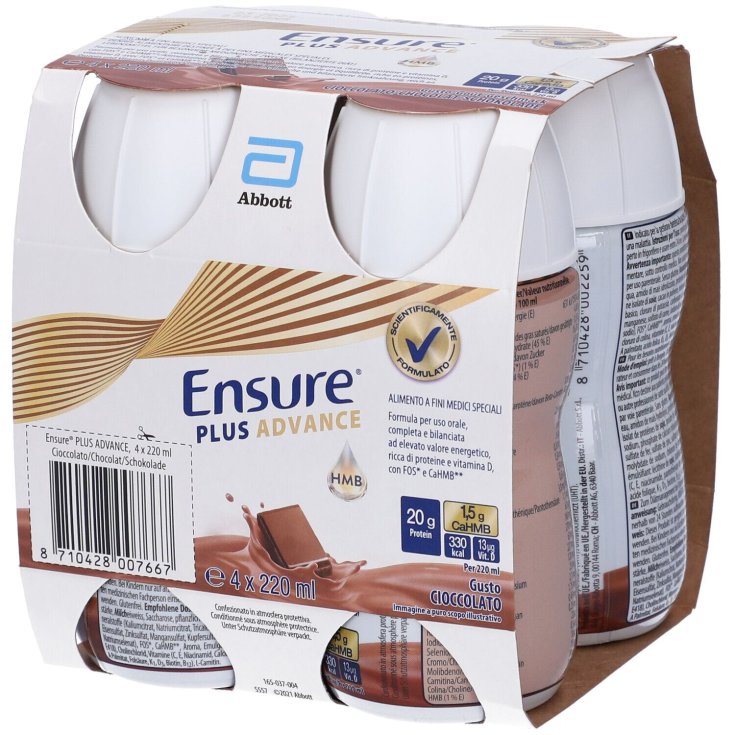 Ensure Plus Advance Cioccolato Abbott 4x200ml