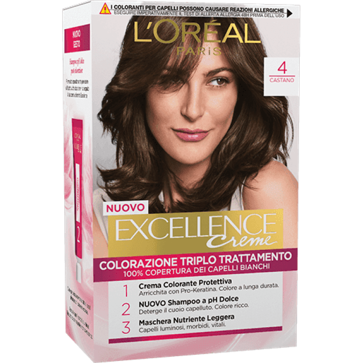 Excellence Crème Colorazione Permanente 4 Castano L'OREAL 40ml