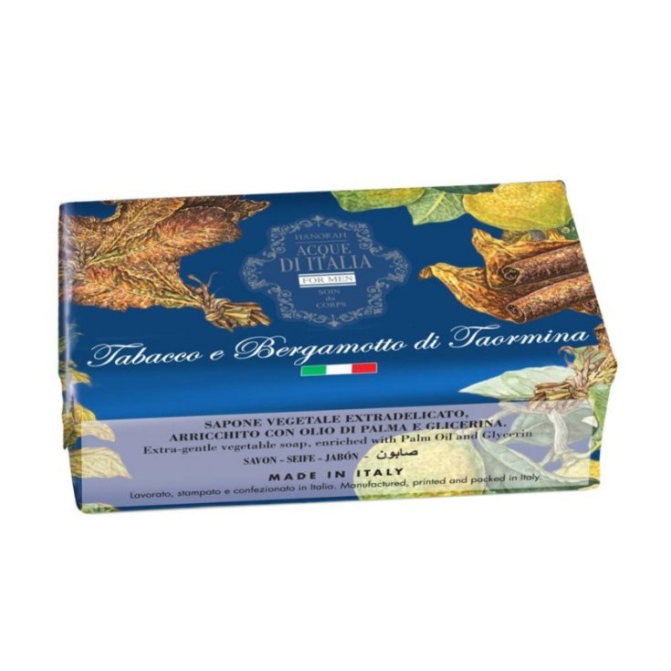Tabacco E Bergamotto Di Taormina Hanorah For Men Sapone Acque Di Italia 200g