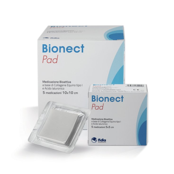 Bionect Pad Medicazione Bioattiva 10x10cm Fidia 5 Medicazioni