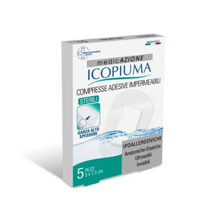 Icopiuma Compresse Adesive Impermeabili Tnt 10x15cm 5 Pezzi