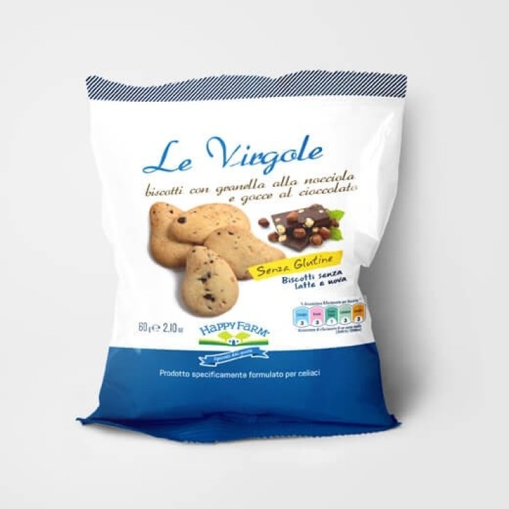 Le Virgole Con Granella Nocciola E Cioccolato Happy Farm® 60g