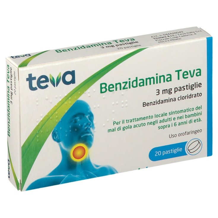 Benzidamina Teva Dispositivo Medico 20 Pastiglie x3mg