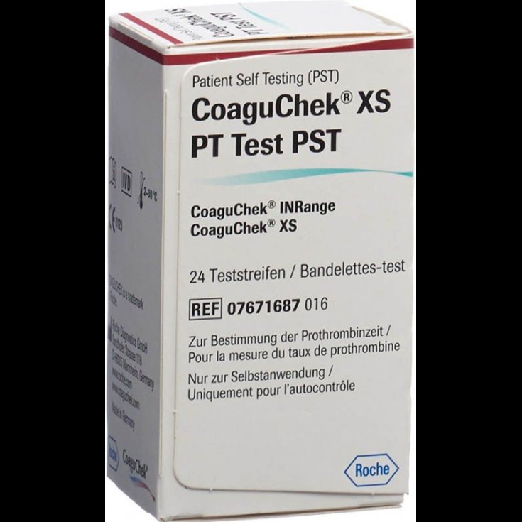 Coaguchek XS PT Test PST Roche 24 Strisce Reattive