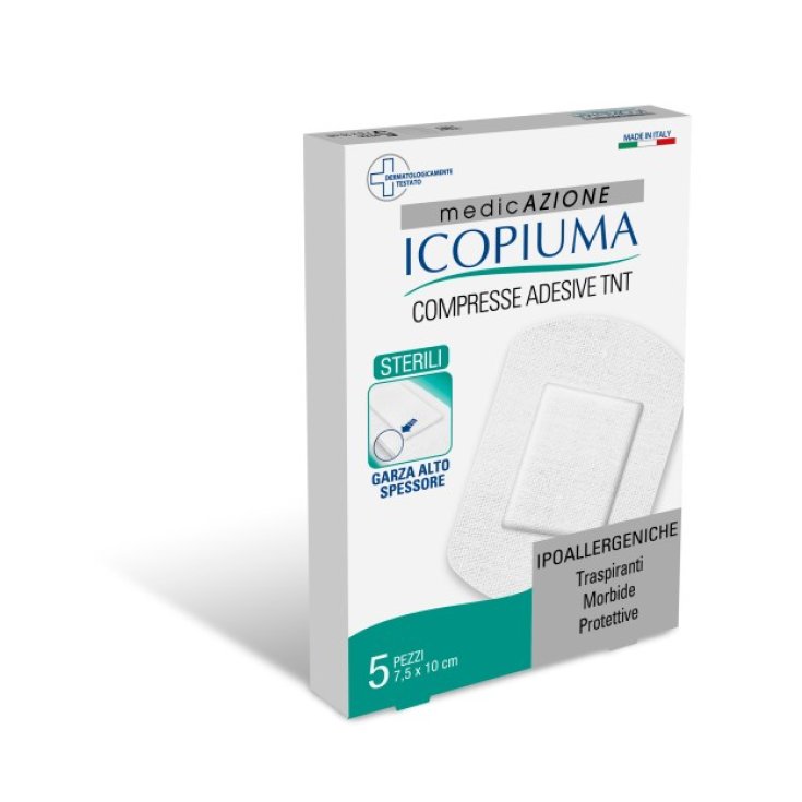 Icopiuma Compresse Adesive Sterili In TNT 10x7,5cm 5Pezzi