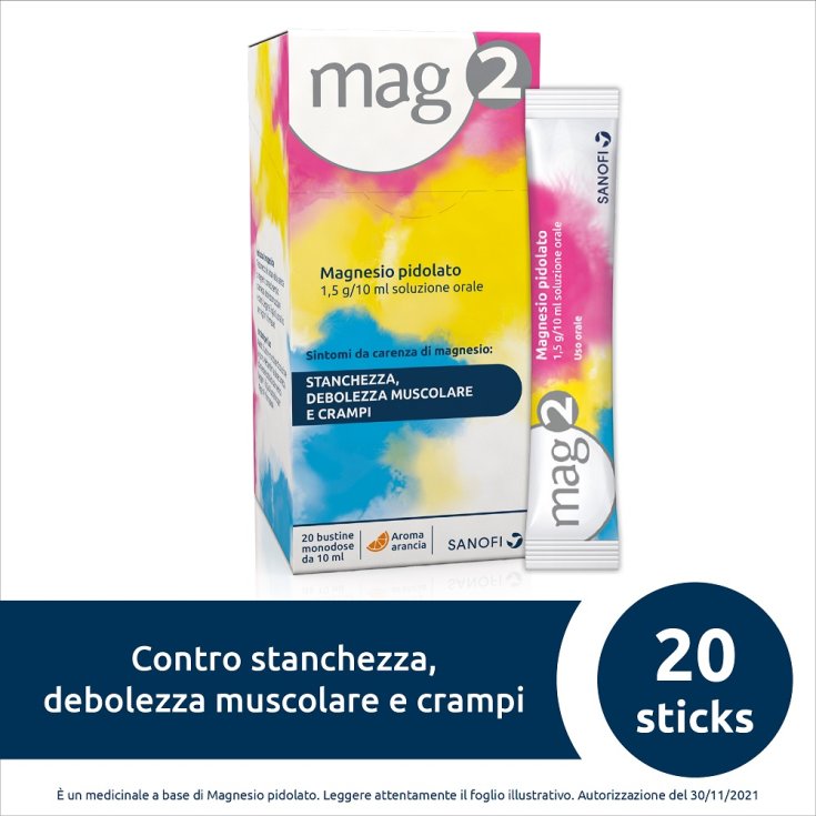 Mag 2 Magnesio Soluzione Orale Sanofi 20 Bustine