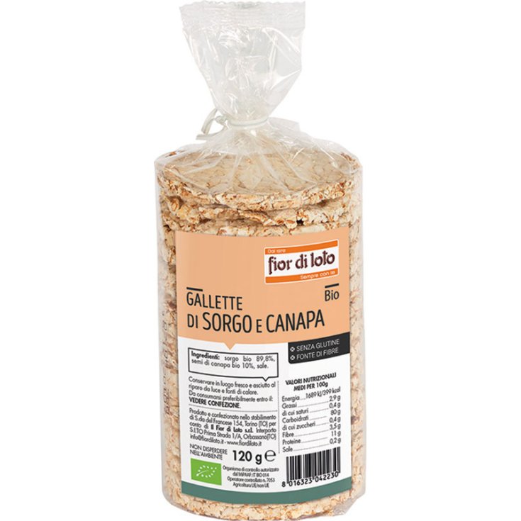 Gallette Sorgo E Canapa Bio Fior di Loto 120g