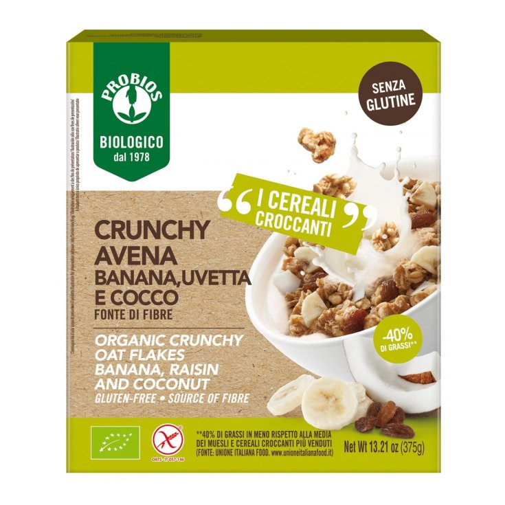 I Cereai Croccanti Crunchy Avena Banana Uvetta E Cocco Probios 375g