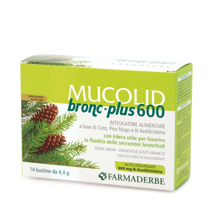 Mucolid Bronc•Plus 600 Farmaderbe 14 Bustine