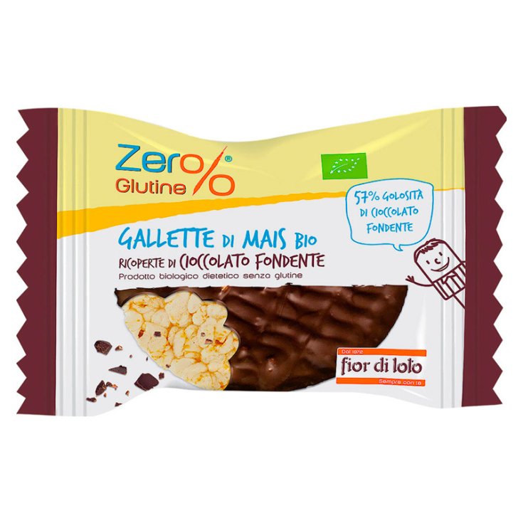 Zer% Glutine Gallette Di Mais Con Cioccolato Fondente Fior Di Loto 32g