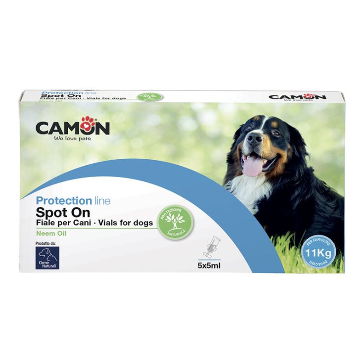 Fiale Spot-on per Cani Olio di Neem 5 Fiale - Oltre 11 Kg