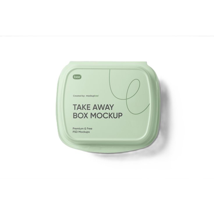 Take Away Box Mockup Verde Welfarm 1 Pezzo