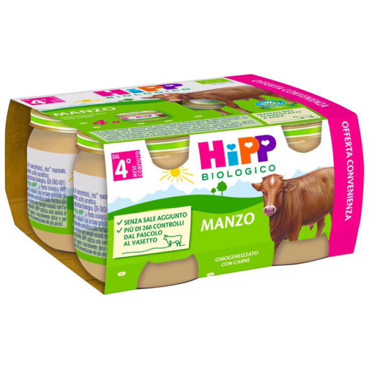Manzo HiPP Biologico 4x80g - Farmacia Loreto