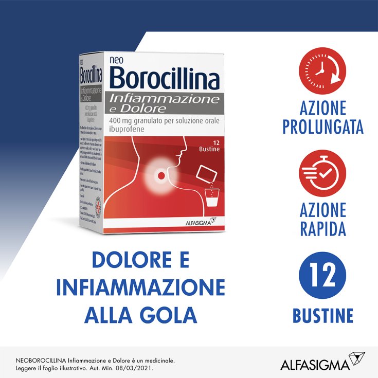 NeoBorocillina Infiammazione E Dolore Alfasigma 12 Bustine