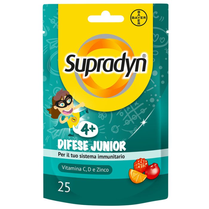 Supradyn Difese Junior Integratore per Bambini 25 Caramelle Gommose