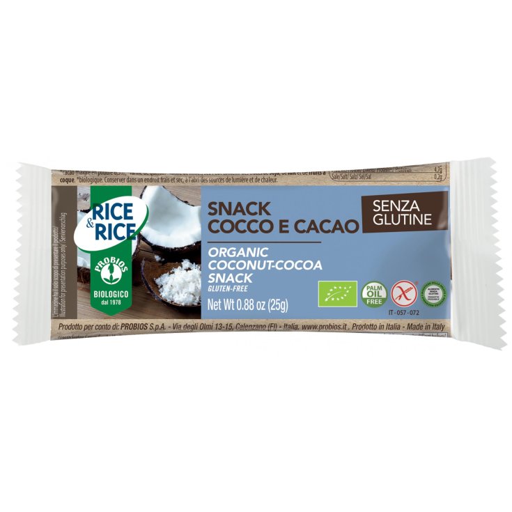 Rice&Rice Snack Cocco E Cacao Probios 25g
