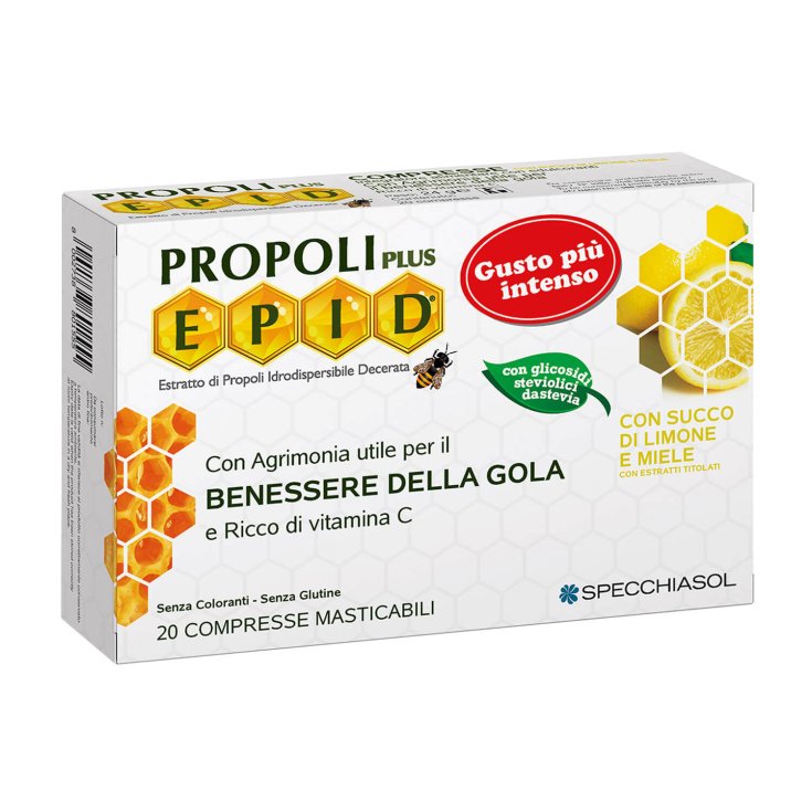 Benessere Gola Limone/Miele Propoli E.P.I.D.® Specchiasol 20 Compresse 