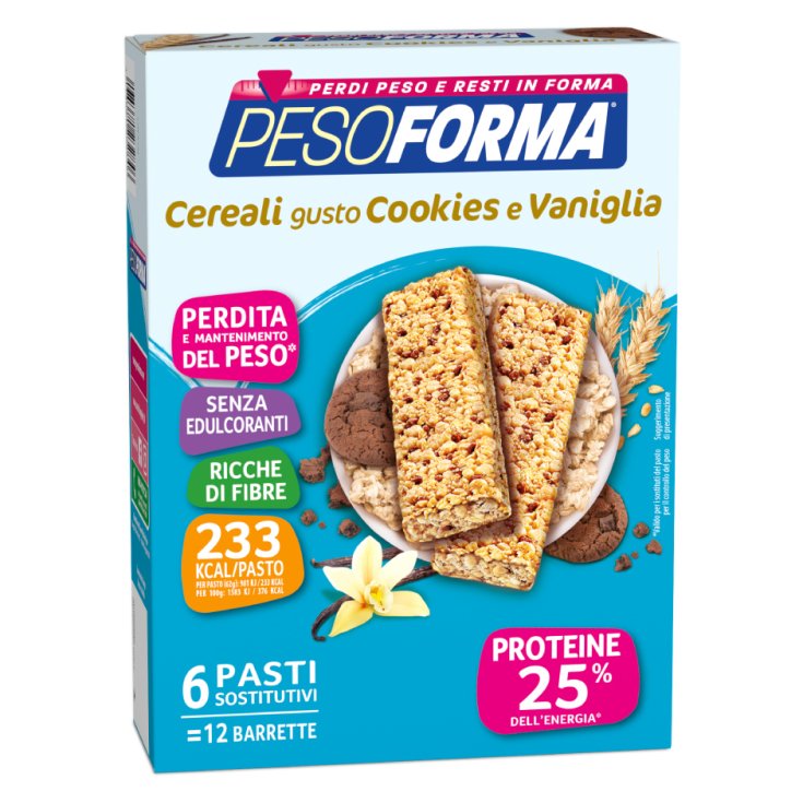 Barrette Cereali Gusto Cookies e Vaniglia Pesoforma® 12 Barrette