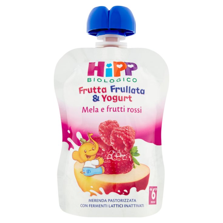 Frutta Frullata & Yogurt HiPP Biologico Mela Frutti Rossi 90g