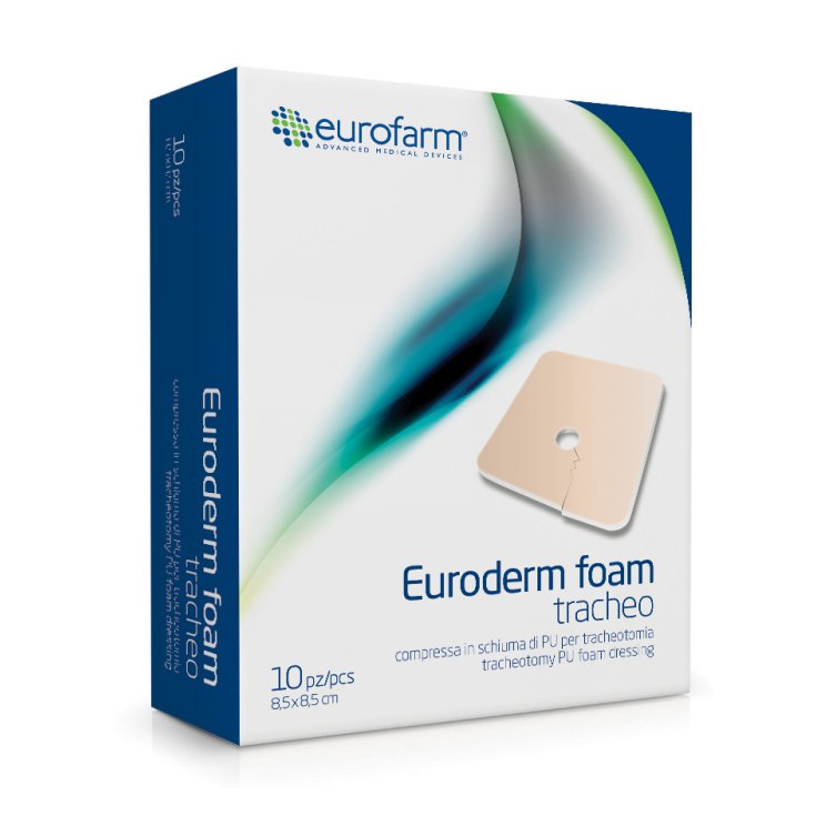 Euroderm Foam Tracheo 8,5x8,5cm Eurofarm 10 Medicazioni
