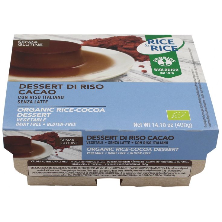 Rice&Rice Dessert Di Riso Cacao Probios 4x100g