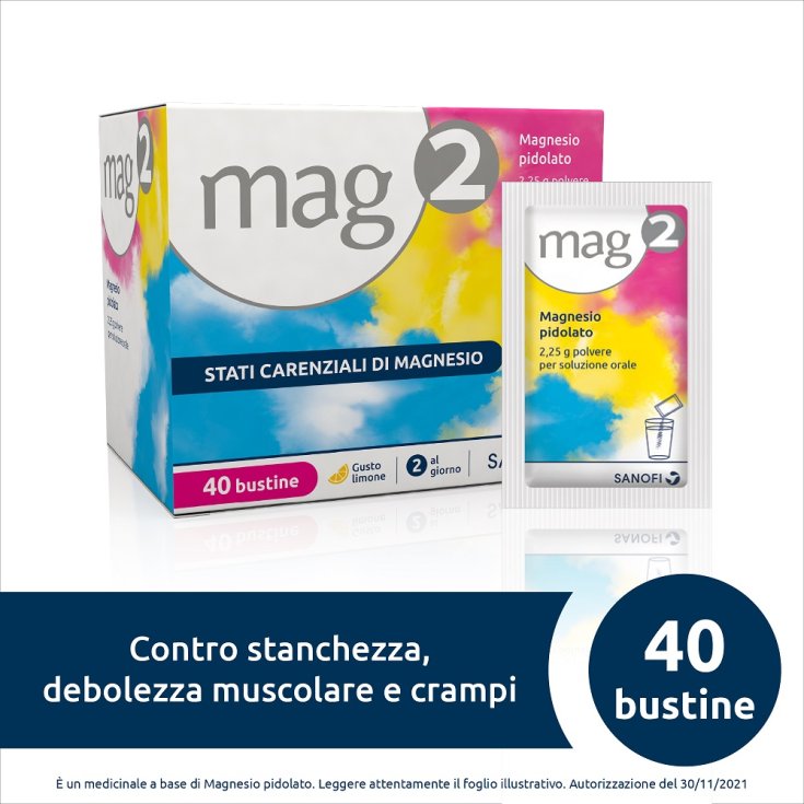 Mag2 Magnesio Pidolato 40 Bustine