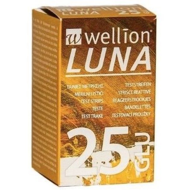 Luna GLU Test Strips Wellion 25 Strisce Reattive