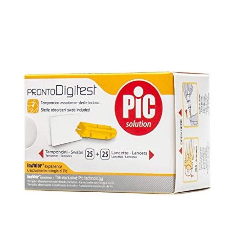 Pronto Digitest 32G Lancette + Tamponcino PIC 25 + 25 Pezzi