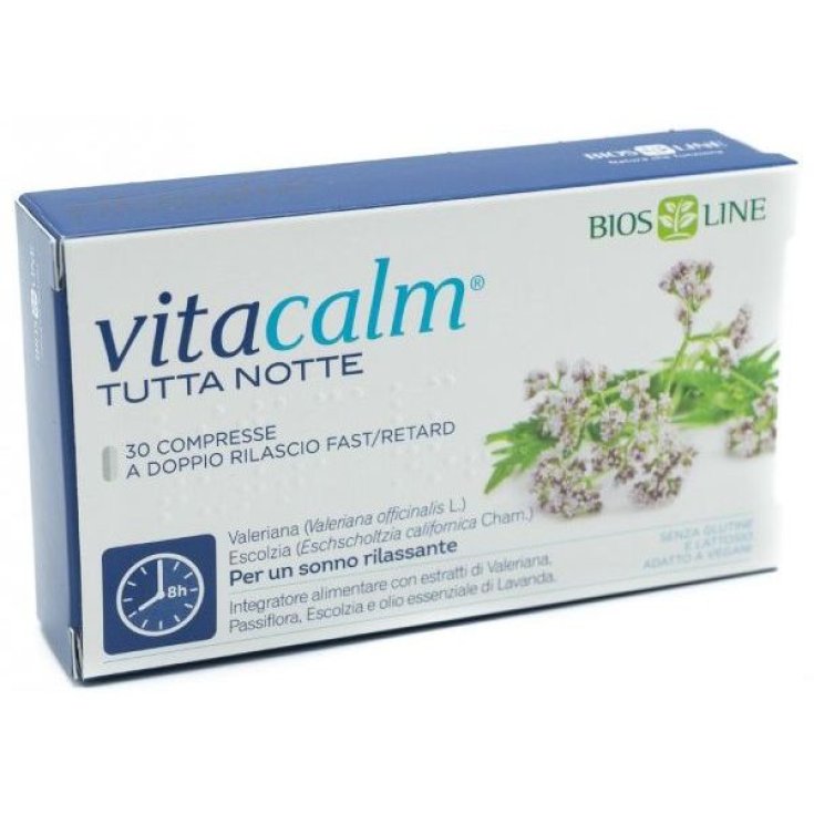 Bios Line Vitacalm Tutta Notte Fast/Retard Senza Glutine 30 Compresse