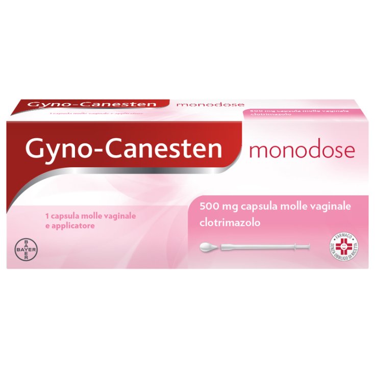 Gyno-Canesten Monodose Bayer 1 Capsula Molle Vaginale Da 500mg