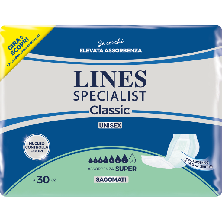 Lines Specialist Classic Sag Sottili Sup 30 Pz - Farmacia Loreto