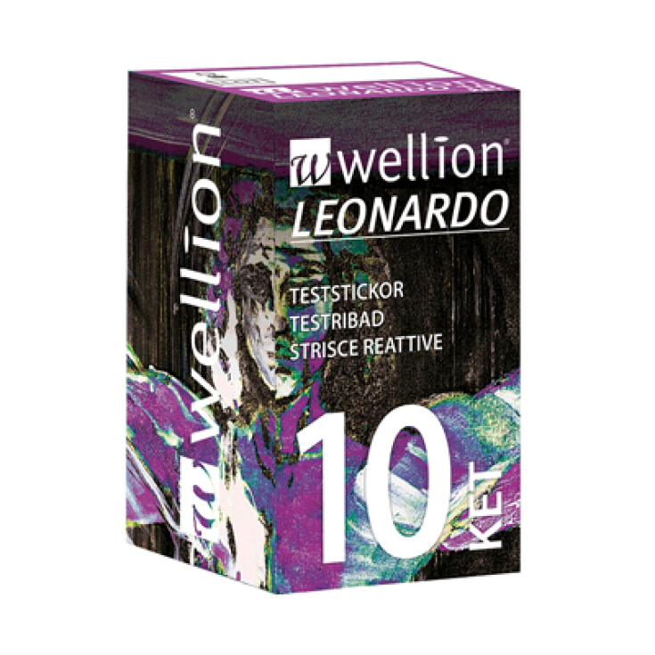 Leonardo Test Strips Ketonemia Wellion 10 Strisce Reattive