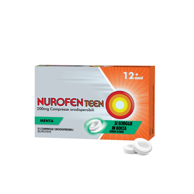 Nurofenteen 200 mg 12 Compresse orodispersibili gusto Menta