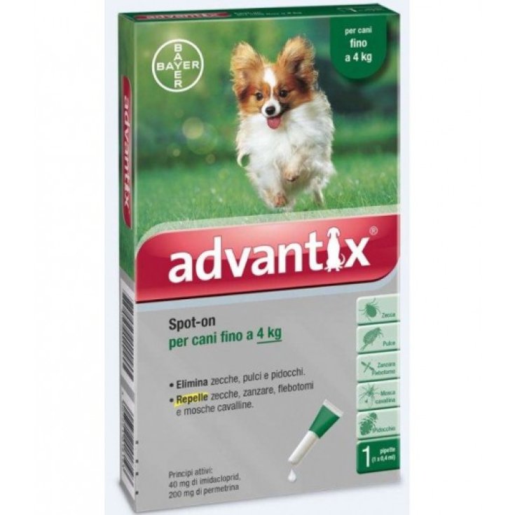 Advantix® Spot On Cani Fino A 4Kg Bayer 1x0,4ml